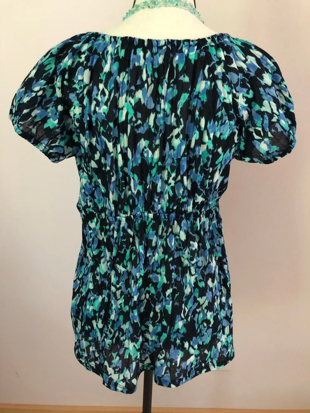 Daisy Fuentes Print Y2K Babydoll Top Size Medium - Picture 4 of 5